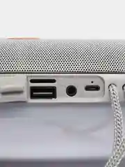 Серый колонка портативная, беспроводная, с радиоприемником, Bluetooth