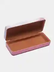 Розовый футляр для очков, ПВХ, 16 х 6 см