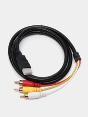 Кабель HDMI на 3RCA "тюльпан" AV ( не является декодером)
