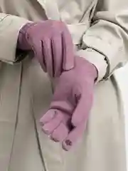 Вишнёвый перчатки женские сенсорные, теплые осенние