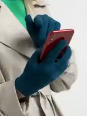 Синий меланж перчатки сенсорные унисекс