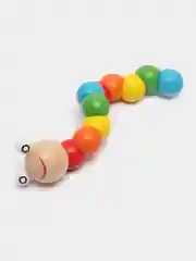 Развивающая детская игрушка в виде гусеницы, из дерева