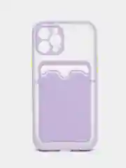 Лавандовый чехол для iPhone XR, 11, 12, 13, Pro, Max, 7, 8, ХР с карманом, отделением для карт