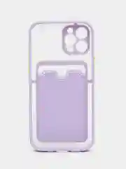 Лавандовый чехол для iPhone XR, 11, 12, 13, Pro, Max, 7, 8, ХР с карманом, отделением для карт