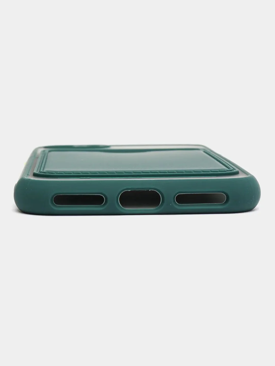 Тёмно-зелёный чехол для iPhone XR, 11, 12, 13, Pro, Max, 7, 8, ХР с карманом, отделением для карт