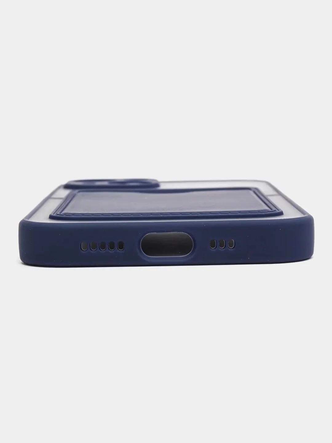 Темно-синий чехол для iPhone XR, 11, 12, 13, Pro, Max, 7, 8, ХР с карманом, отделением для карт