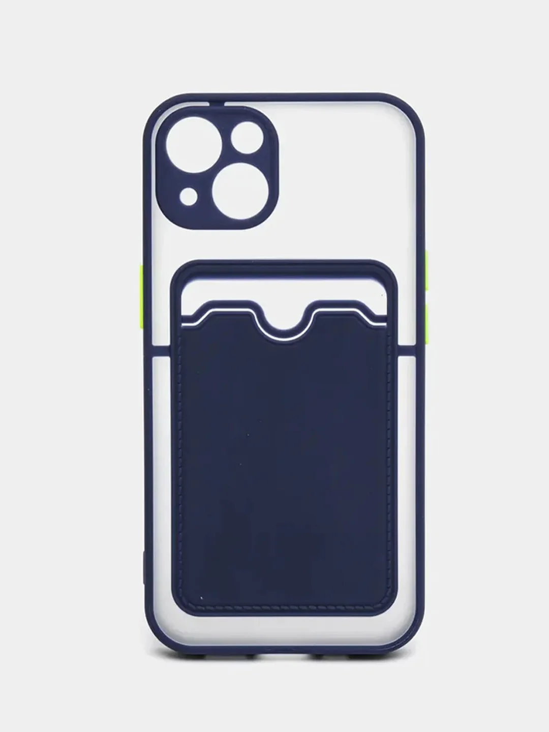Темно-синий чехол для iPhone XR, 11, 12, 13, Pro, Max, 7, 8, ХР с карманом, отделением для карт