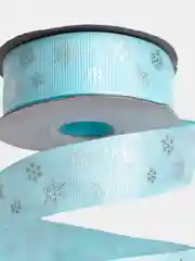 Голубой лента репасовая, новогодняя, 2,5 и 4 см