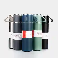Термос металлический с кружками 500 ml