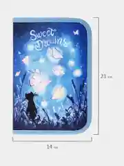 Пенал BRAUBERG с наполнением, 1 отделение, 1 отк планка,24 предмета,21х14 см, Sweet dreams