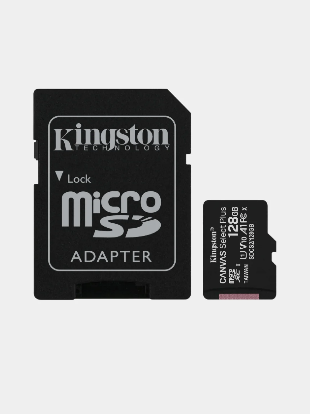 Карта памяти Kingston Canvas Select Plus Class10, microSD + SD для смартфона, регистратора