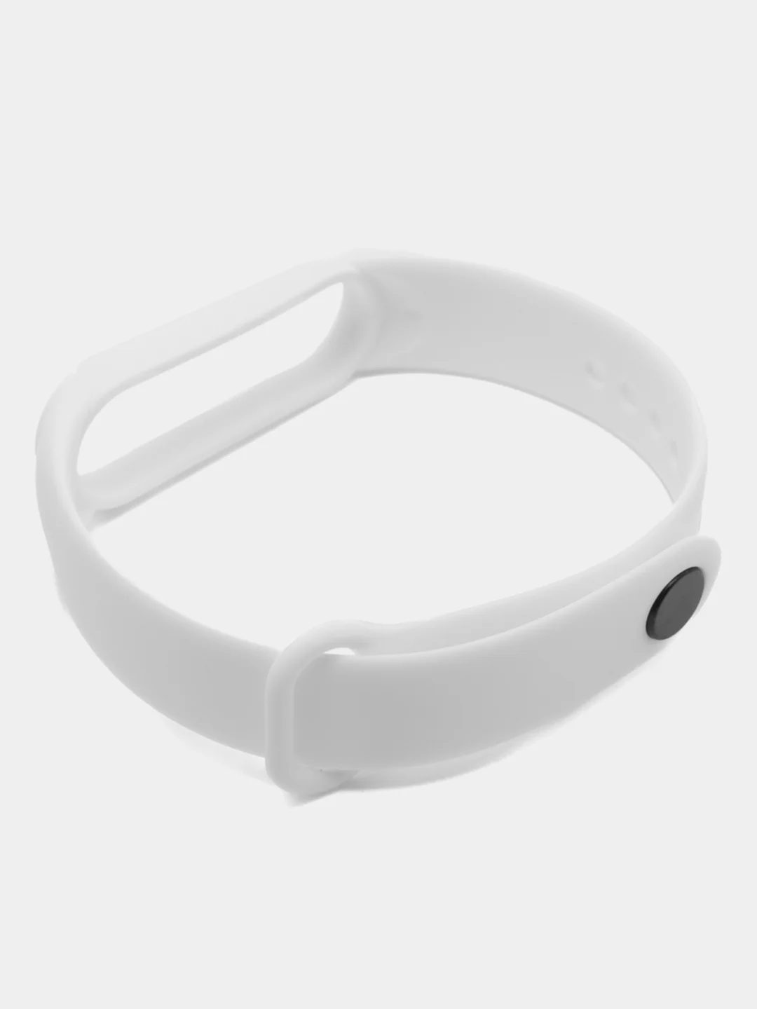 Белый силиконовый ремешок для фитнес браслета Xiaomi Mi Band 5 / Mi Band 6