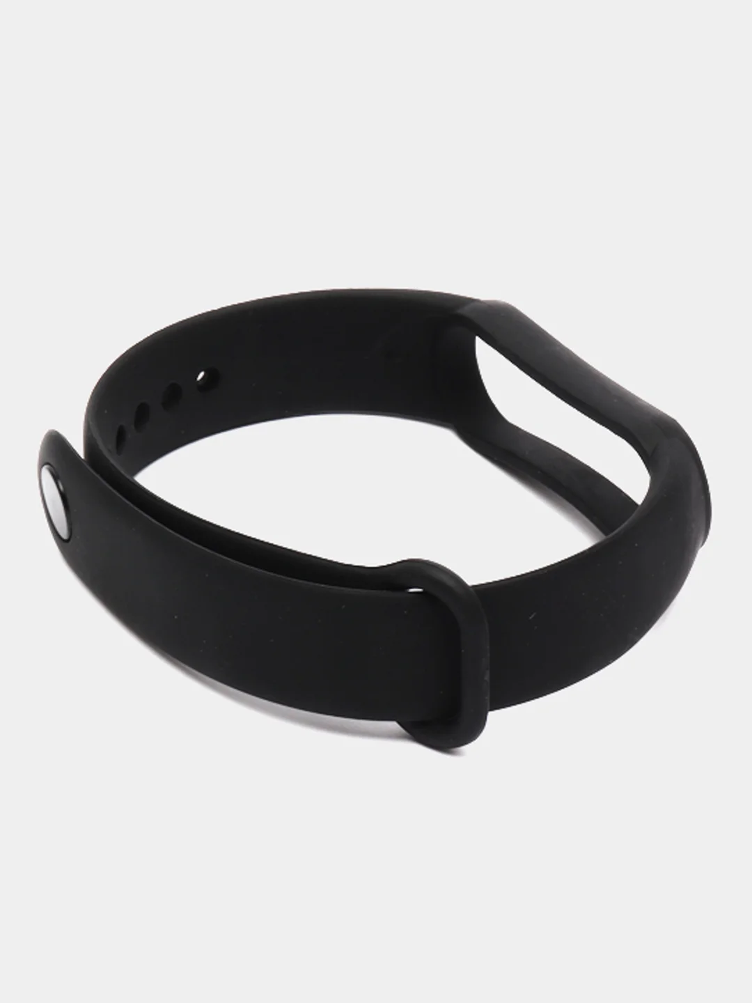 Черный силиконовый ремешок для фитнес браслета Xiaomi Mi Band 5 / Mi Band 6