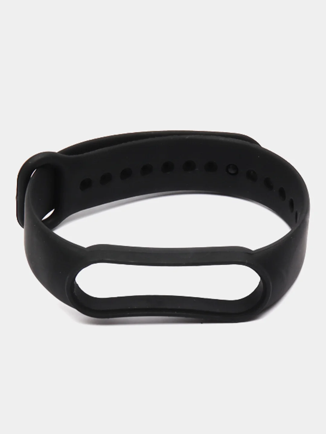 Черный силиконовый ремешок для фитнес браслета Xiaomi Mi Band 5 / Mi Band 6