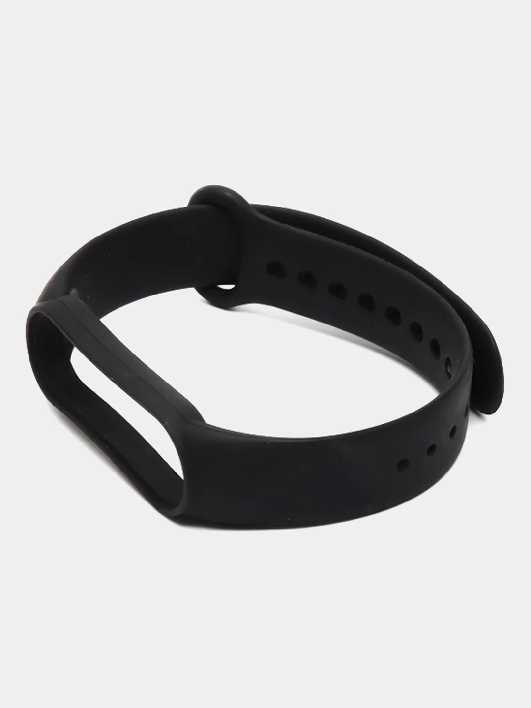Черный силиконовый ремешок для фитнес браслета Xiaomi Mi Band 5 / Mi Band 6