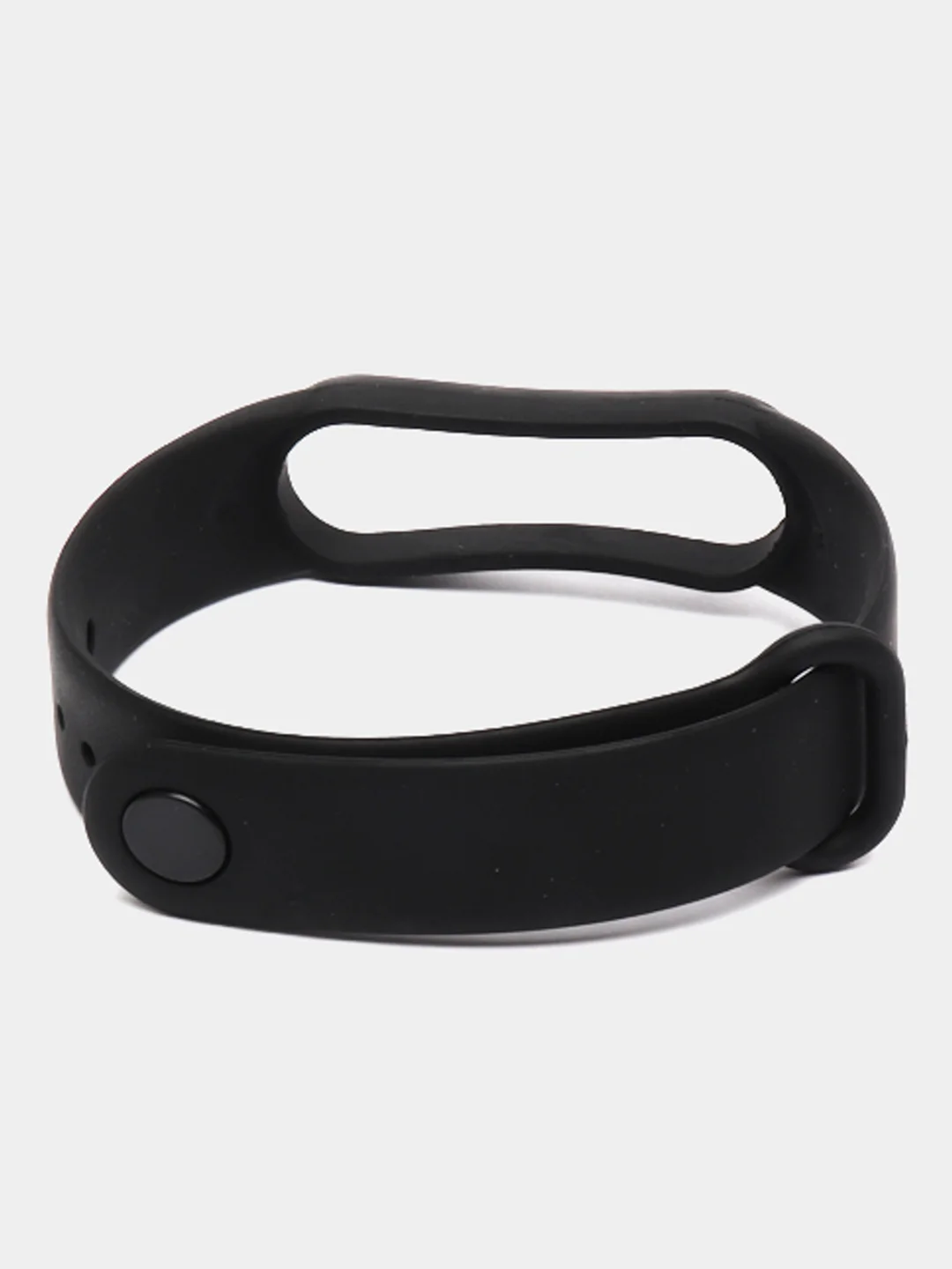 Черный силиконовый ремешок для фитнес браслета Xiaomi Mi Band 5 / Mi Band 6