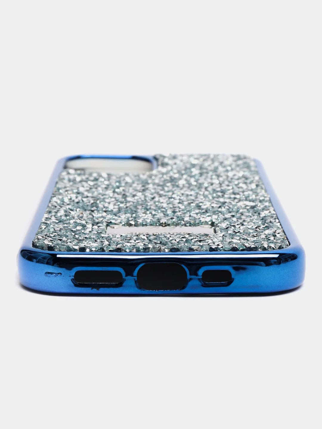 Синий чехол со стразами iPhone 11, 12, 12 Pro, 12 Pro Max, 13, 13 Pro, 13 Pro Max