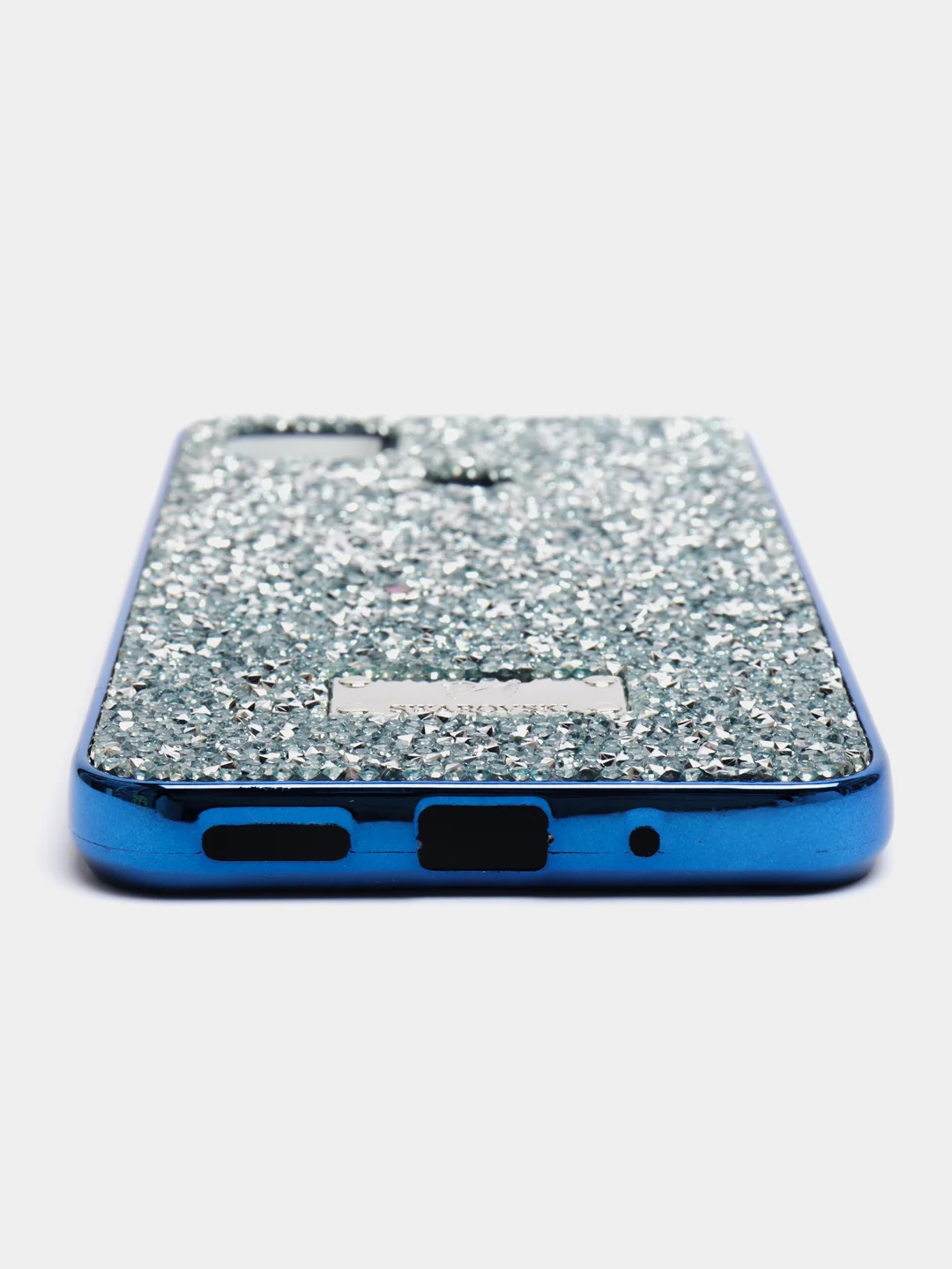 Синий чехол со стразами Samsung A22 5G, A22 4G, A03 core, A32, A13, Redmi 9C, 9A