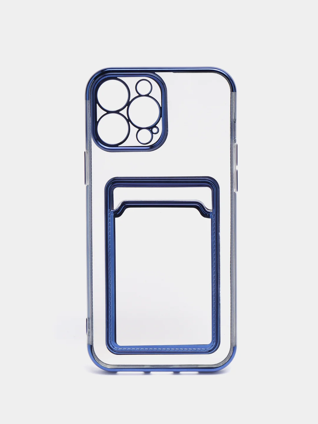 Синий чехол карточница iPhone 11, 12, 12 Pro, 12 Pro Max, 13, 13 Pro, 13 Pro Max, Redmi 9C, 9A