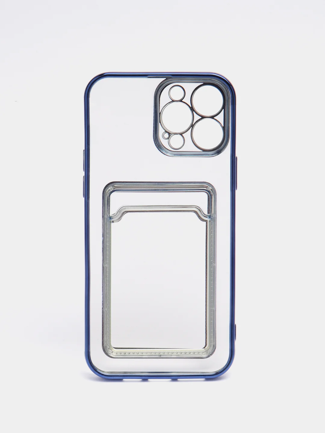 Синий чехол карточница iPhone 11, 12, 12 Pro, 12 Pro Max, 13, 13 Pro, 13 Pro Max, Redmi 9C, 9A