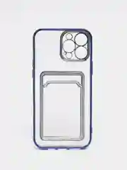 Синий чехол карточница iPhone 11, 12, 12 Pro, 12 Pro Max, 13, 13 Pro, 13 Pro Max, Redmi 9C, 9A