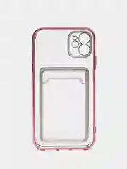 Пастельно-коралловый чехол карточница iPhone 11, 12, 12 Pro, 12 Pro Max, 13, 13 Pro, 13 Pro Max, Redmi 9C, 9A