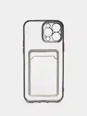 Угольный чехол карточница iPhone 11, 12, 12 Pro, 12 Pro Max, 13, 13 Pro, 13 Pro Max, Redmi 9C, 9A