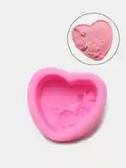 Розовый молд "Сердечко с розами "Love for ever", 3Д, силиконовый