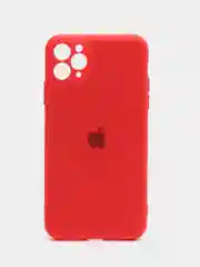 Красный чехол силиконовый для iPhone 7, 8, 11, 12, 13, 14, XR, SE, X, XS, Pro, Max, Plus