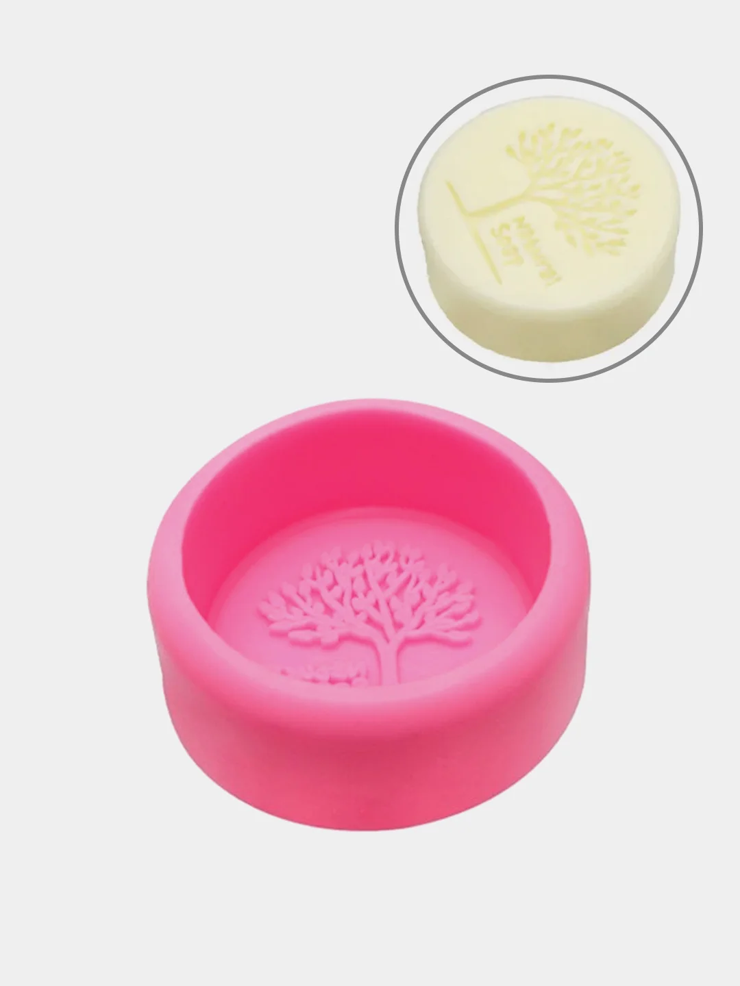 Розовый молд-форма для мыла "Natural soap"
