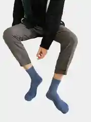 Горчичный мужские носки, теплые