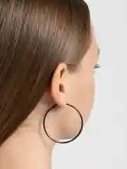 Черный серьги круглые