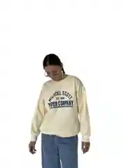 Свитшот "Old School" в молочном оттенке