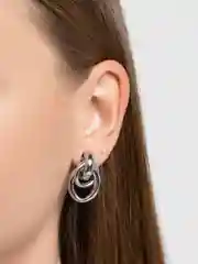 Золотой серьги-кольца женские