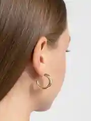 Золотой серьги двойные женские