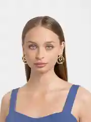 Золотой серьги-кольца