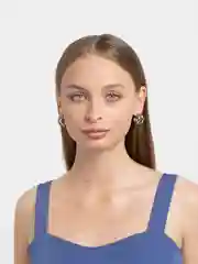 Серебряный серьги двойные женские