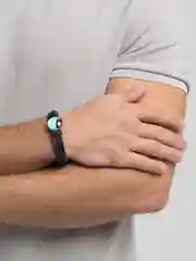 Бежевый меланж браслет кожаный