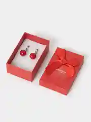 Коралловый серьги "Вальс бусинки" с камнями, ручная работа