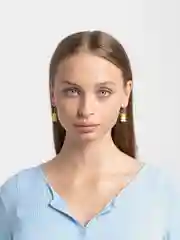 Желтый серьги "Мармеладные мишки", градиент