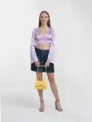 Желтый сумка женская через плечо, с цепочкой