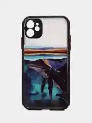 Тёмно-бирюзовый чехол для iPhone 11 12 13 7 8  XR 14 Plus Pro Max mini айфон про макс пластиковый