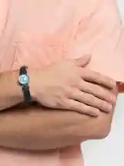 Вишнёвый браслет кожаный