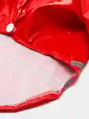 Красный плащ дождевик светоотражающий для маленьких собак и кошек