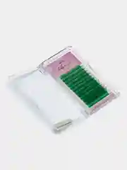 Зеленый ресницы для наращивания, цветные, Mix 8-15 mm. Изгиб D, 0,10 мм