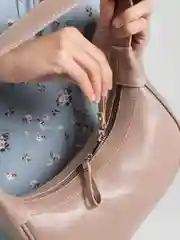 Бежевый меланж сумка baro из натуральной кожи