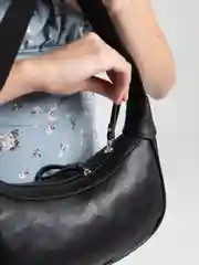 Черный сумка baro из натуральной кожи