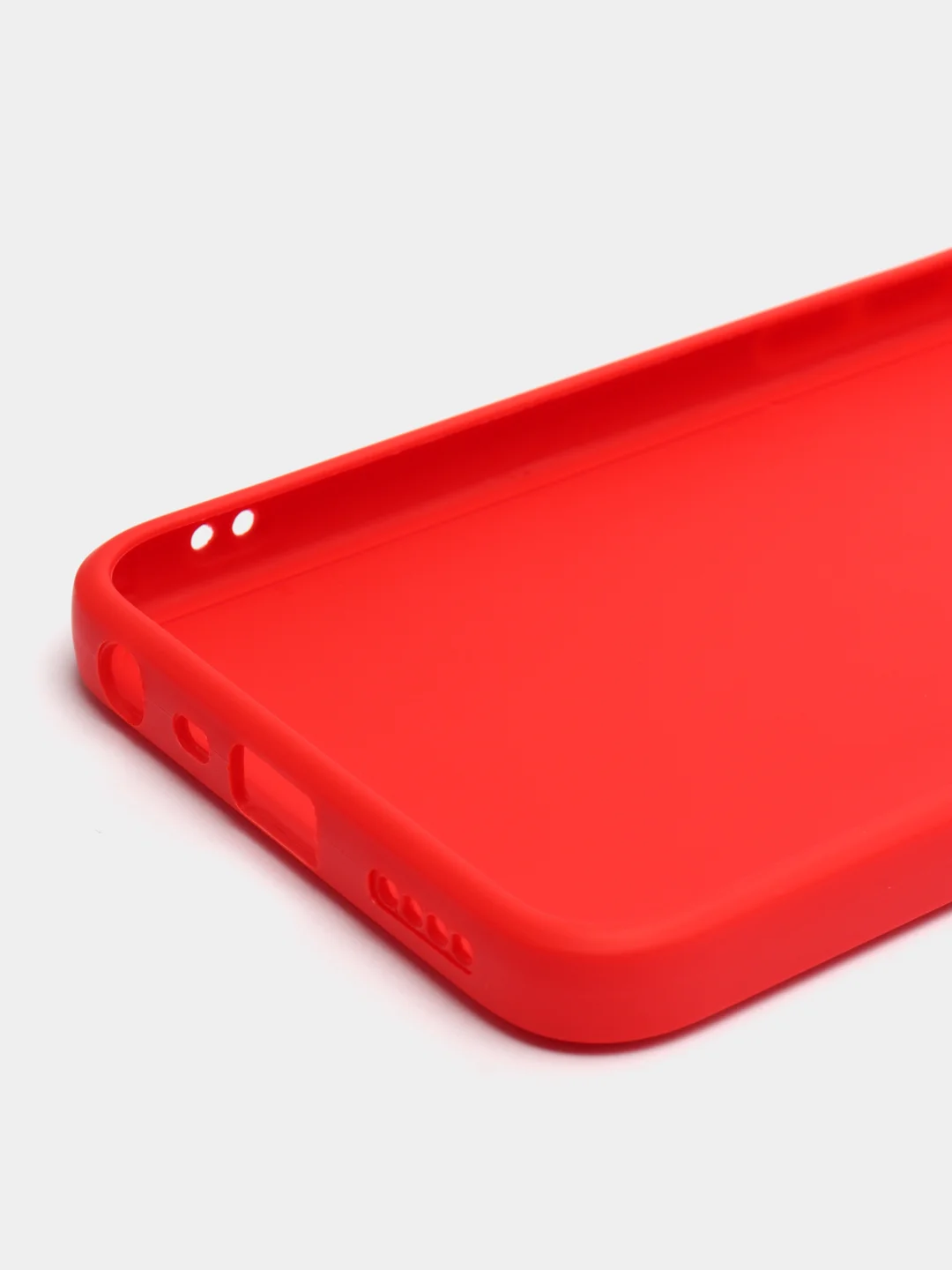 Красный силиконовый чехол для Realme 8i, Narzo 50 (Реалми 8 ай, Нарзо 50), прозрачный