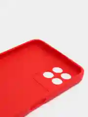 Красный силиконовый чехол для Realme 8i, Narzo 50 (Реалми 8 ай, Нарзо 50), прозрачный