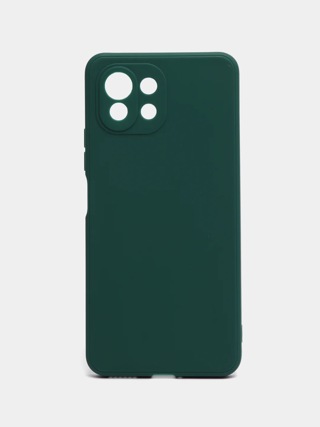 Тёмно-зелёный силиконовый чехол для Xiaomi Mi 11 Lite, Mi 11 Lite 5G NE (Сяоми Ми 11 Лайт), прозрачный